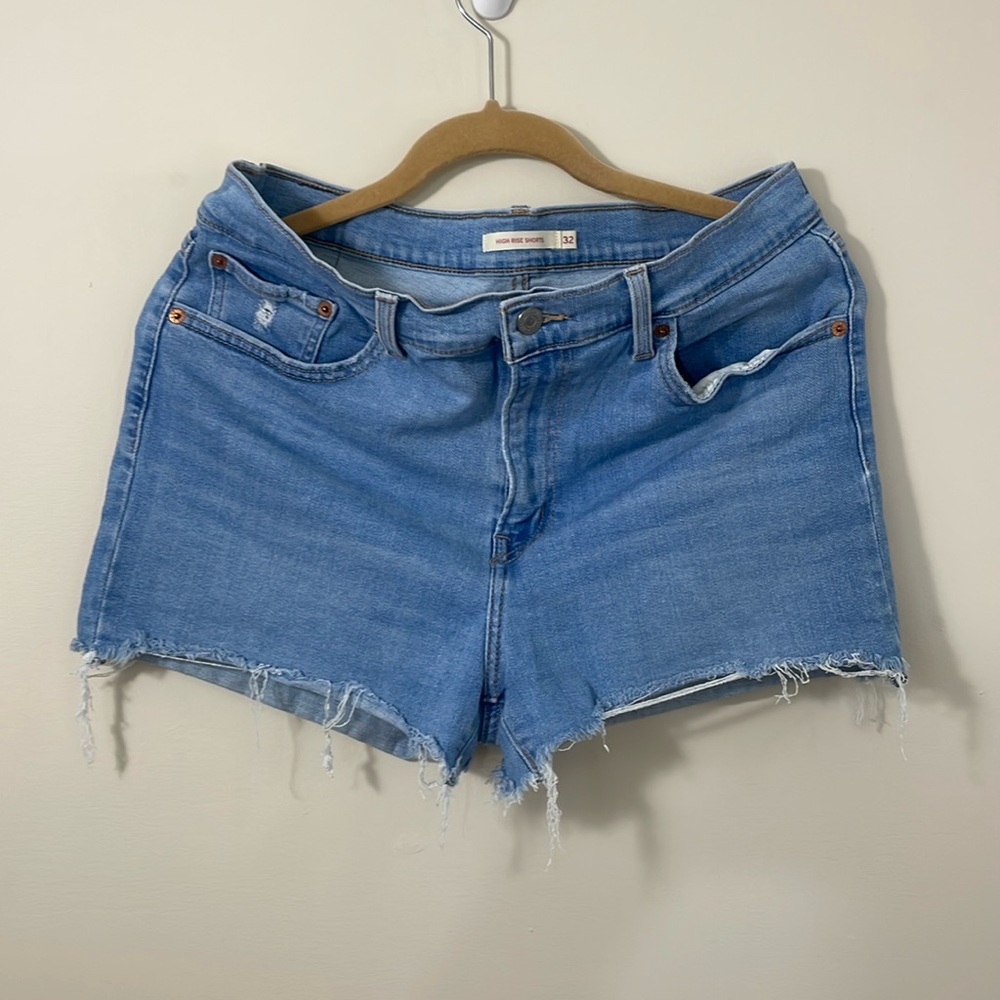 Levi High Rise Denim Shorts